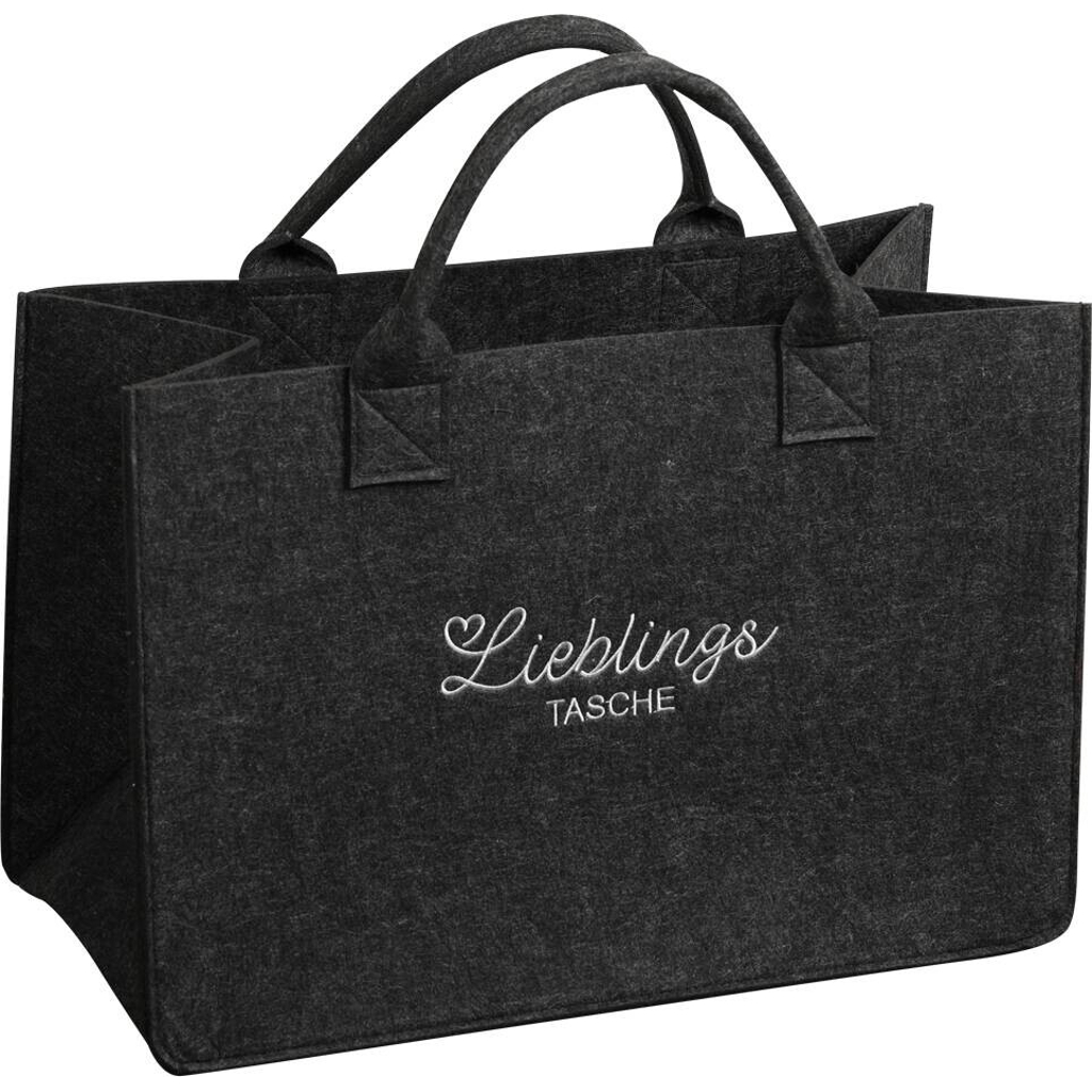 Kesper Tasche Filz grau Polyester B/H/L: ca. 25x34x50 cm
