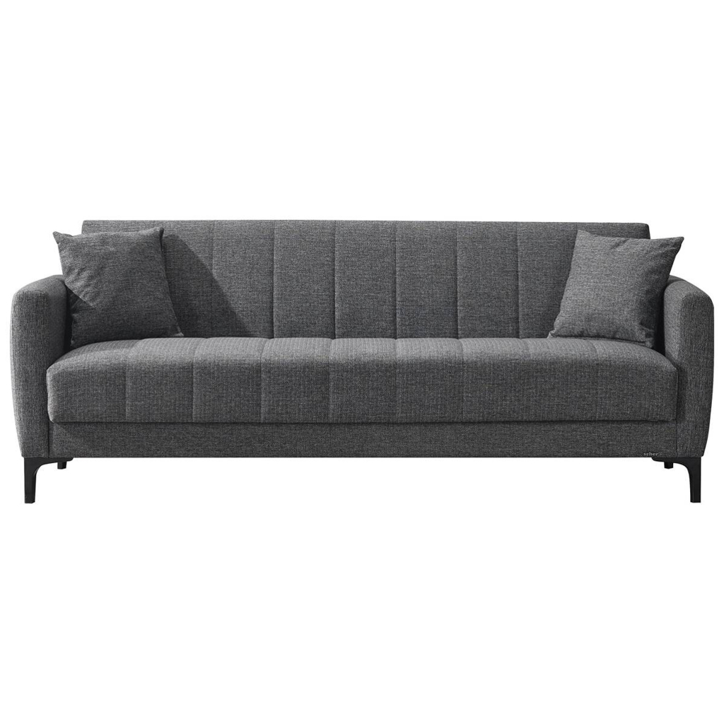 Schlafsofa Rovigo anthrazit Microfaser B/H/T: ca. 214x84x83 cm