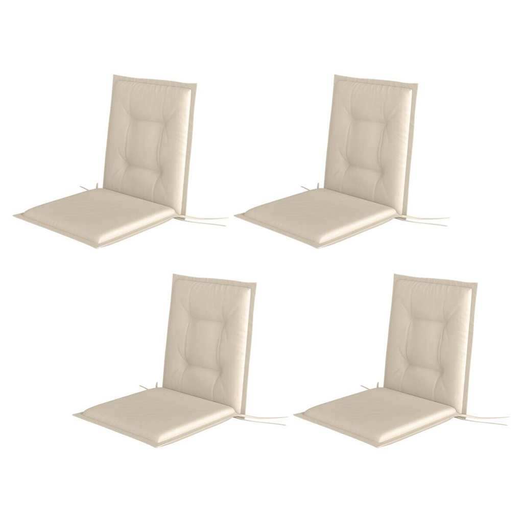 Outsunny Sitzkissen 4er Set beige Polyester B/H/L: ca. 50x5x108 cm