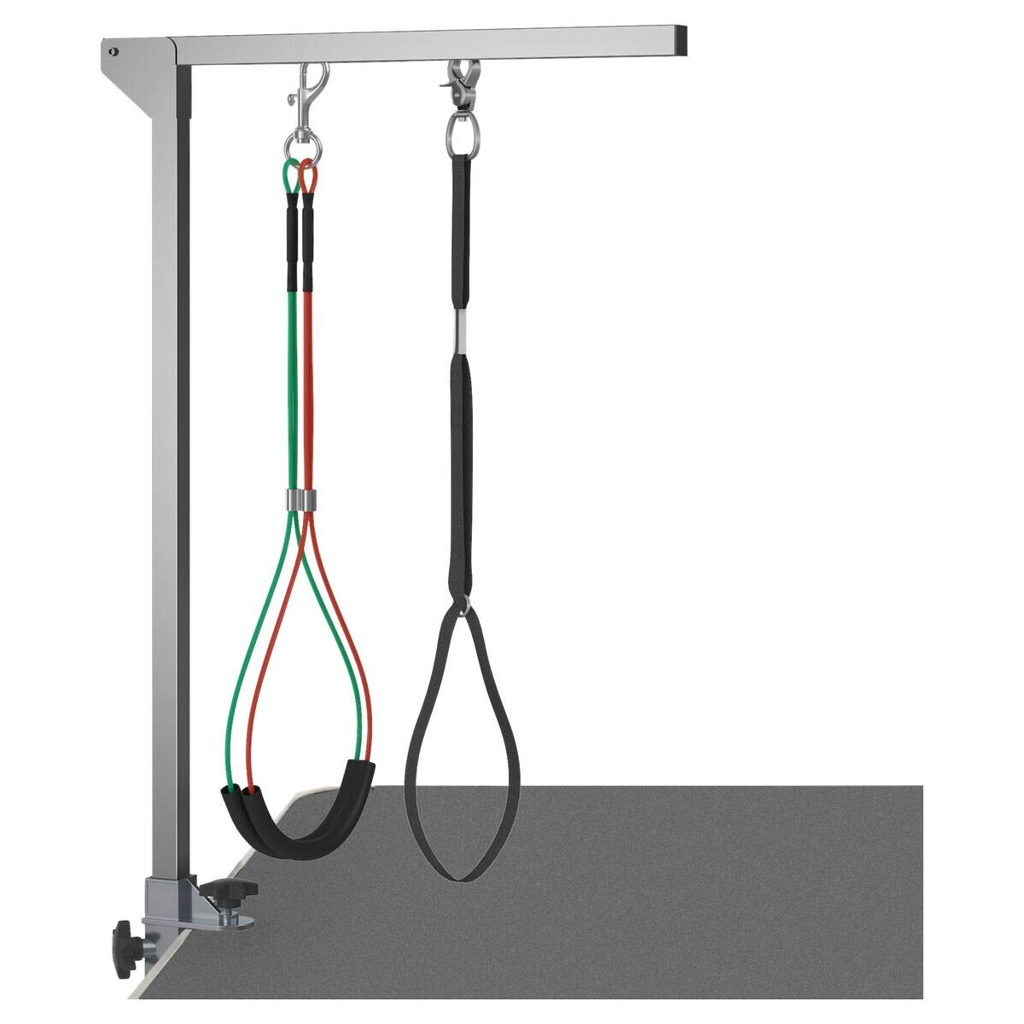 PawHut Haustier Fellpflege m. Klemme silber Aluminium B/H/L: ca. 8x36x74 cm