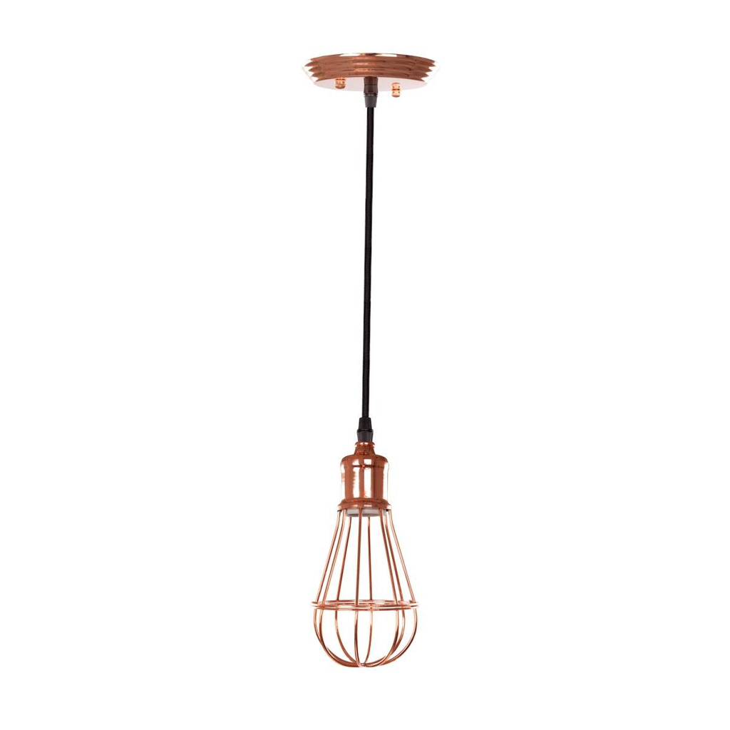 Kayoom Pendelleuchte Kupfer Eisen B/H/L: ca. 23x10x23 cm E27 1 Brennstellen