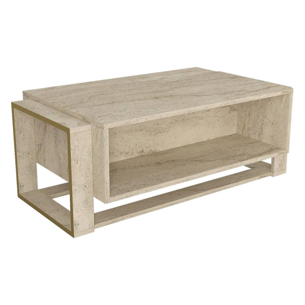 Couchtisch Bianco beige B/H/T: ca. 107x41x60 cm