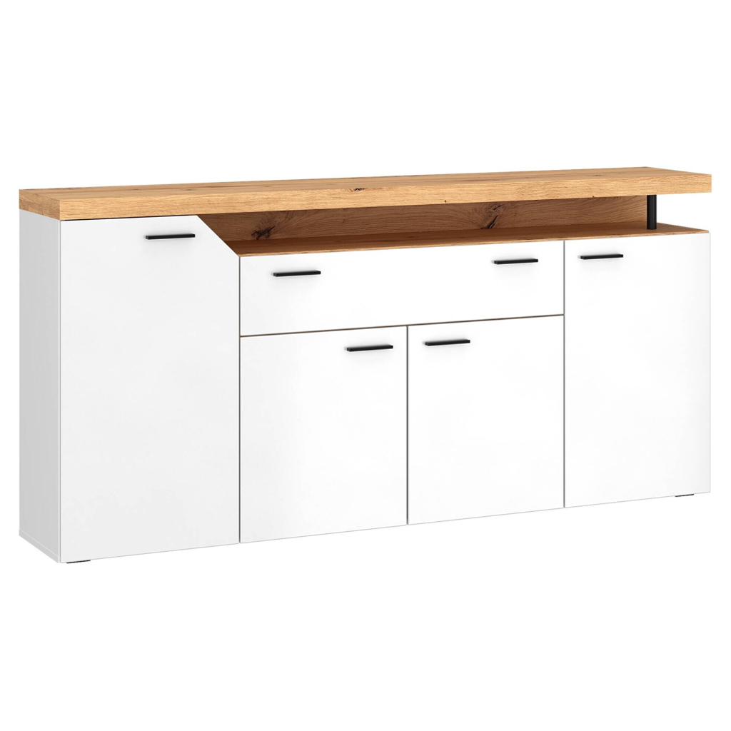 Sideboard Nico weiß Eiche Artisan Nachbildung B/H/T: ca. 184x91x40 cm