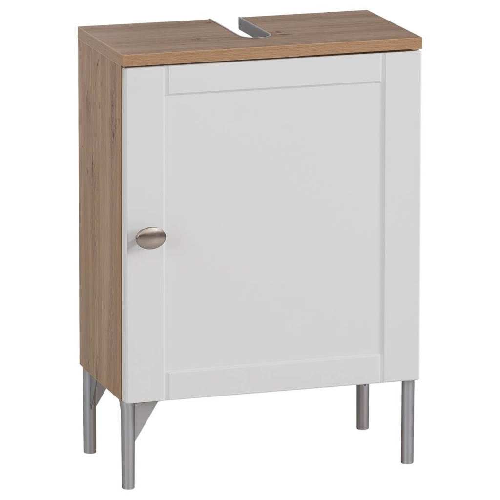 Waschbeckenunterschrank Jesper Eiche Artisan Nachbildung weiß matt B/H/T: ca. 40,3x58,5x32 cm
