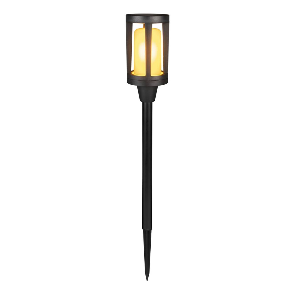 Solarleuchte schwarz Kunststoff H/D: ca. 55,5x8,3 cm