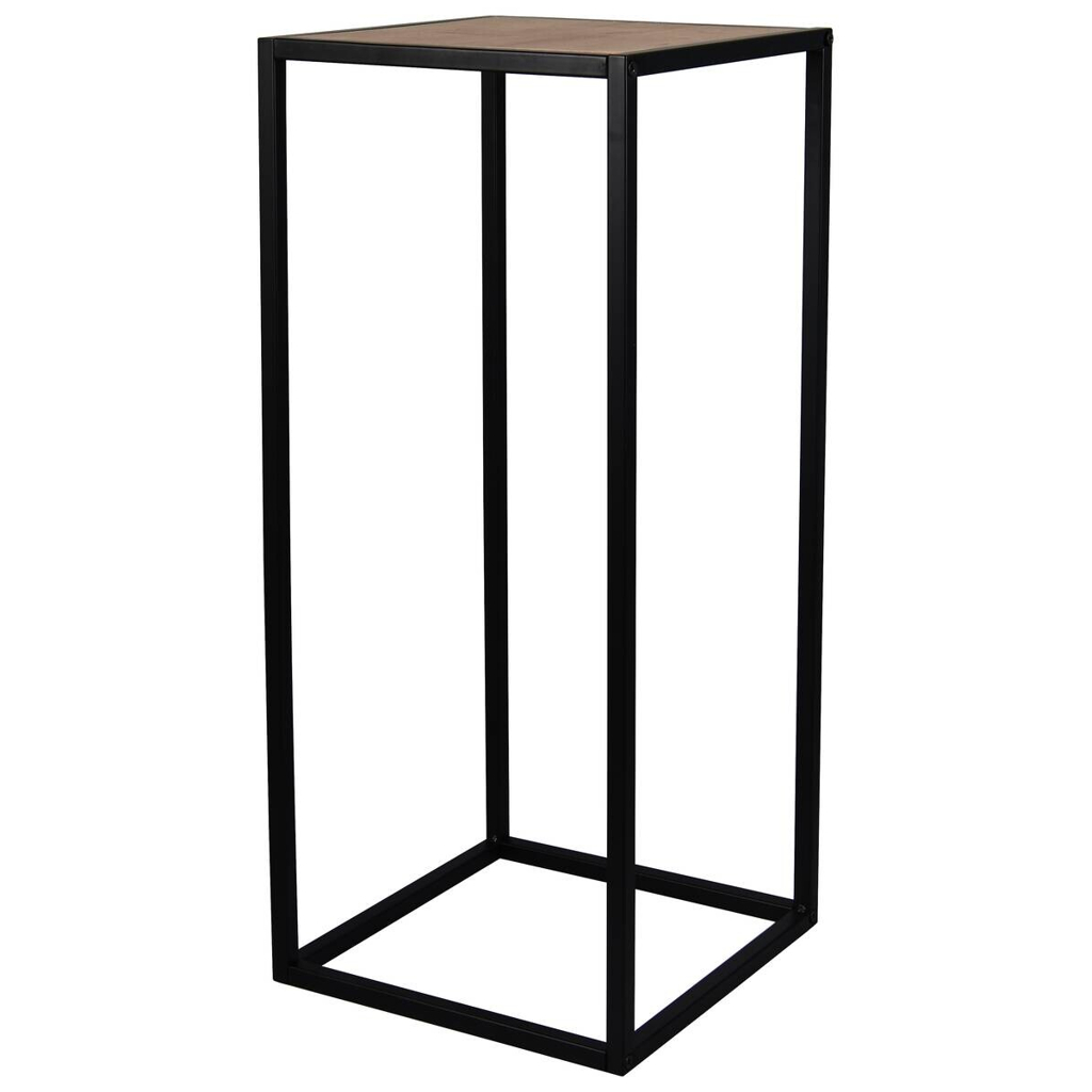 Beistelltisch Valery Eiche Artisan Nachbildung schwarz Metall MDF B/H/T: ca. 30x70x30 cm