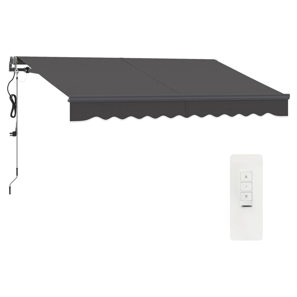 Outsunny Markise dunkelgrau B/H/L: ca. 250x150x296 cm