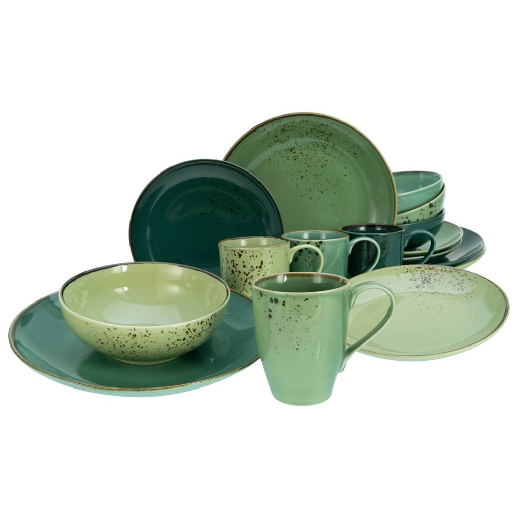 CreaTable Kombiservice Nature Collection GREEN LIFE grün Keramik