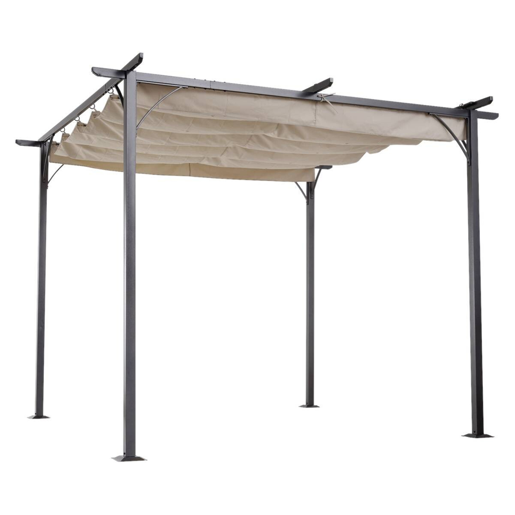 Outsunny Pergola schwarz Metall B/H/L: ca. 300x230x300 cm