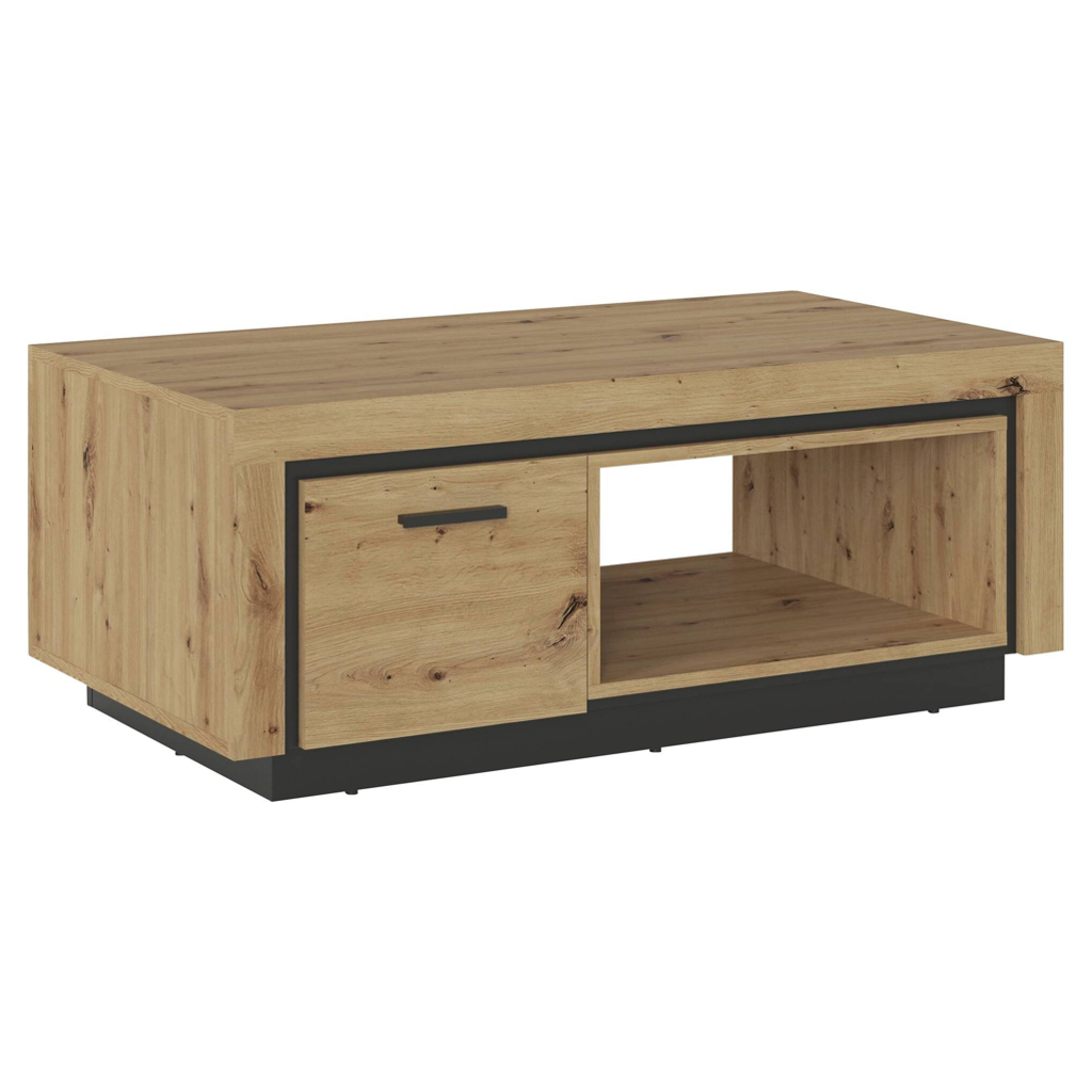 Couchtisch Eiche Artisan Nachbildung schwarz B/H/T: ca. 110x44x60 cm