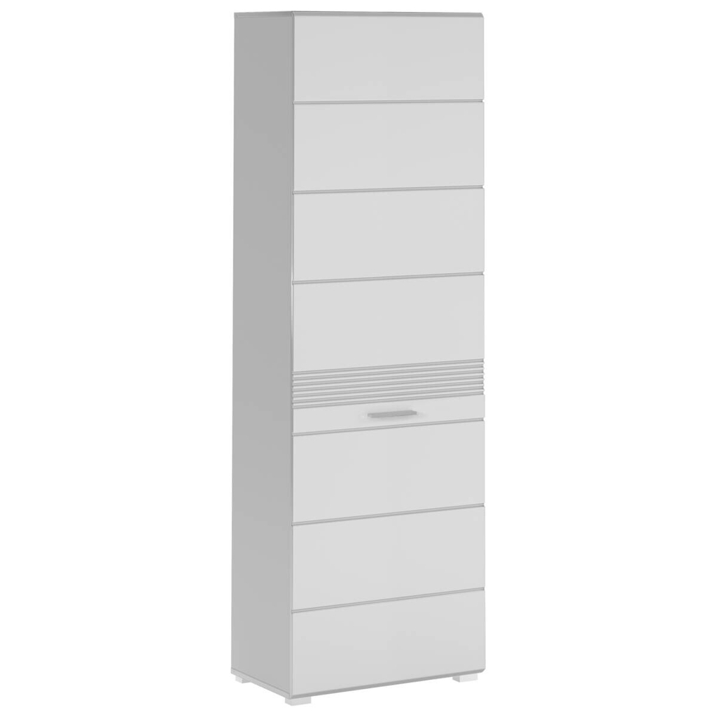 Garderobenschrank LINUS weiß weiß Hochglanz B/H/T: ca. 55x190x37 cm