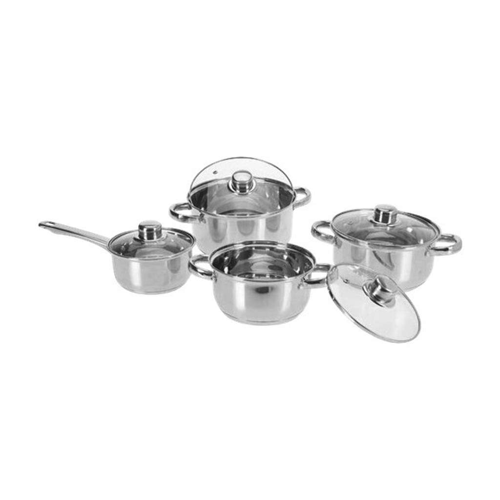 Topfset silber Edelstahl 4 tlg.