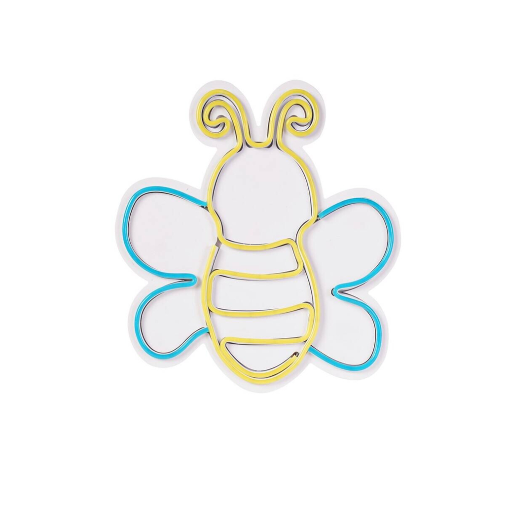 Opviq LED-Wandleuchte blau gelb PVC B/H/T/L: ca. 29x32x3x29 cm
