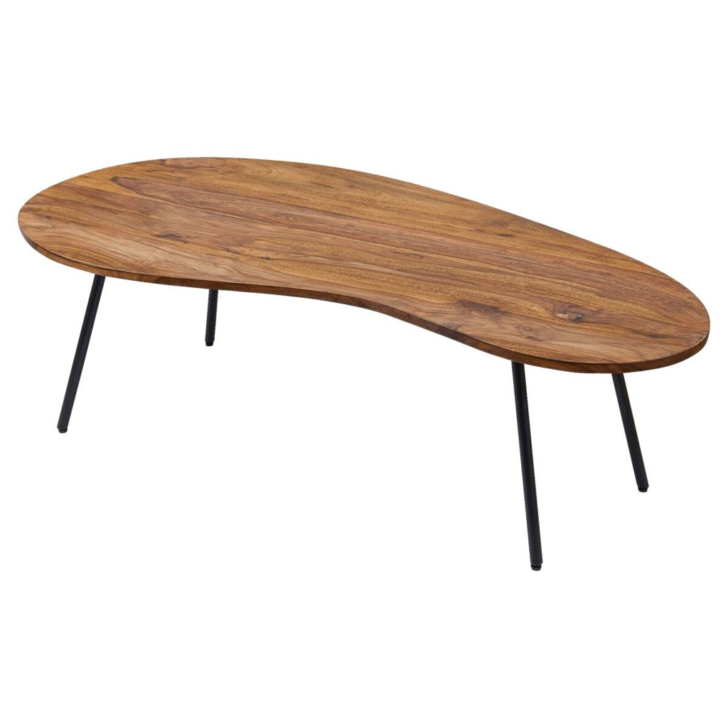 Couchtisch natur schwarz pulverbeschichtet B/H/T: ca. 122x36x63 cm