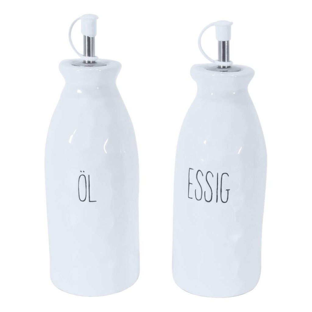 Essig und Öl-Set weiß Porzellan