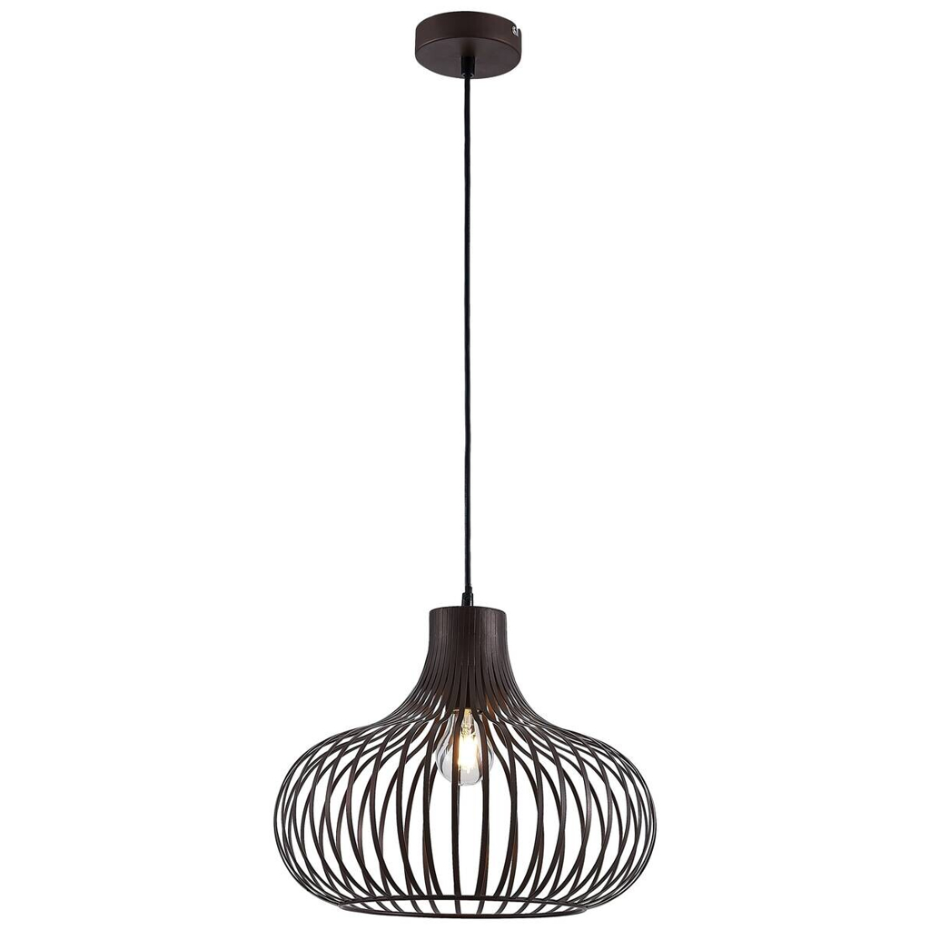 GLOBO Pendelleuchte MATEO 33370111X rost Metall H/D: ca. 150x40 cm E27 1 Brennstellen