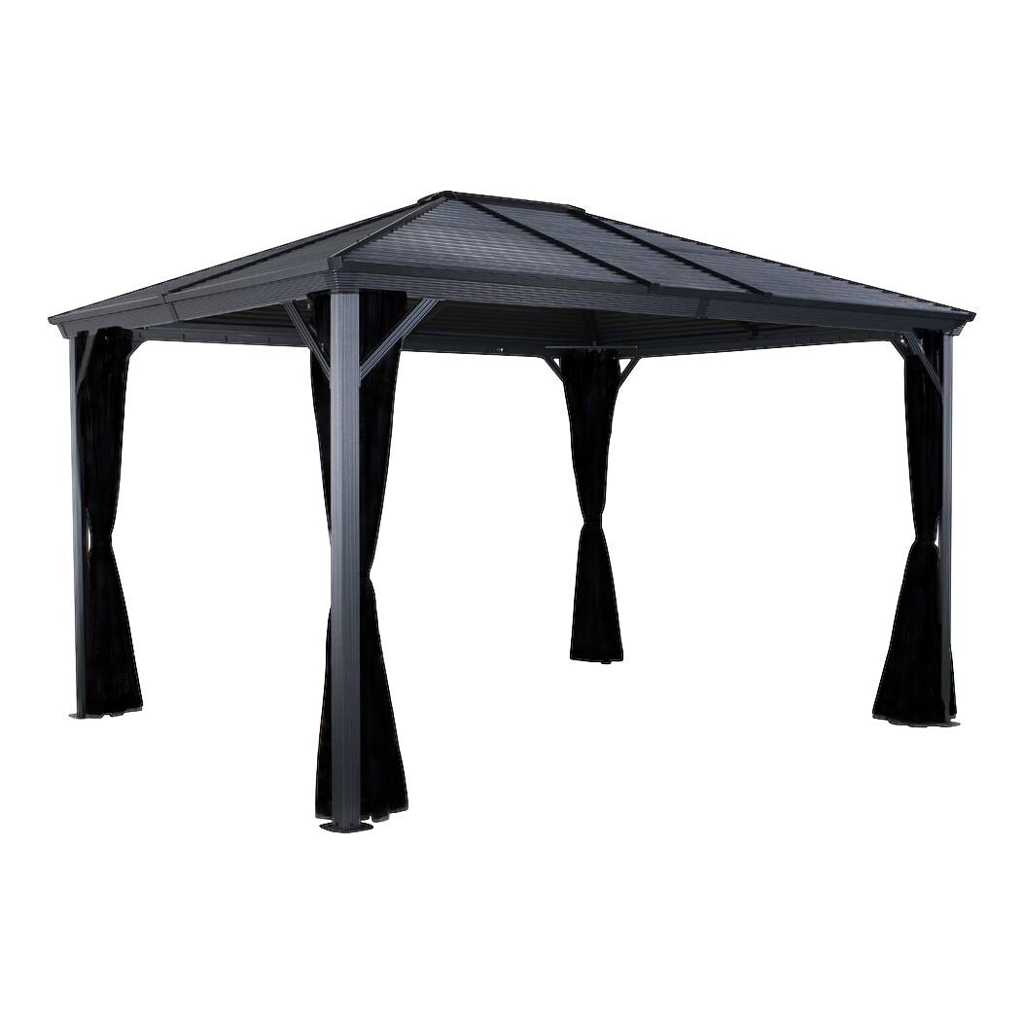 Sojag Pavillon-Vorhang-Set Ventura dunkelgrau Polyester