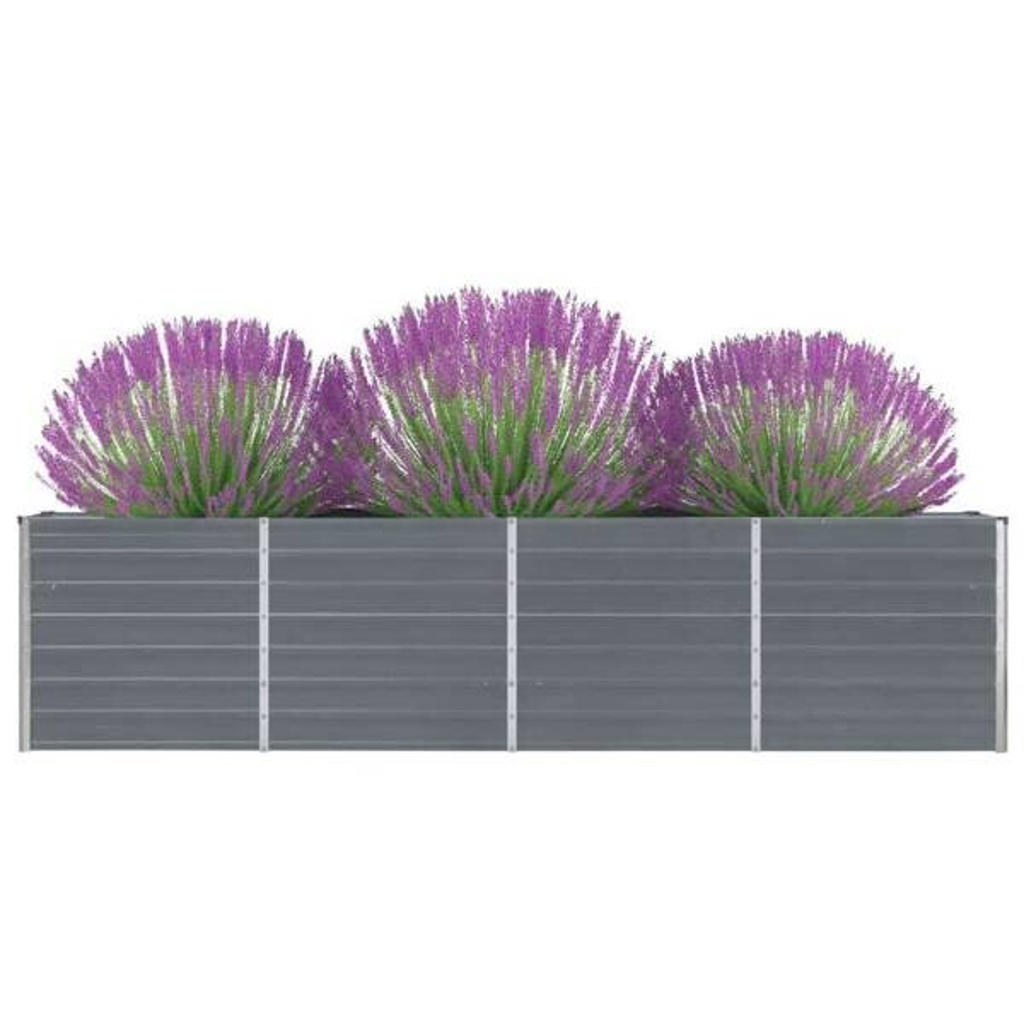 Hochbeet grau Metall B/H/L: ca. 40x77x320 cm