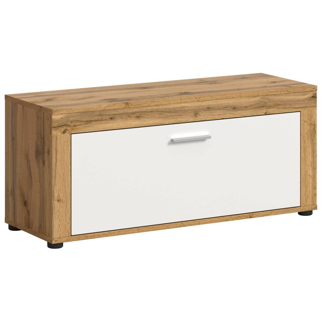 Sitzbank JAM Eiche Wotan Nachbildung weiß B/H/T: ca. 100x44x35 cm