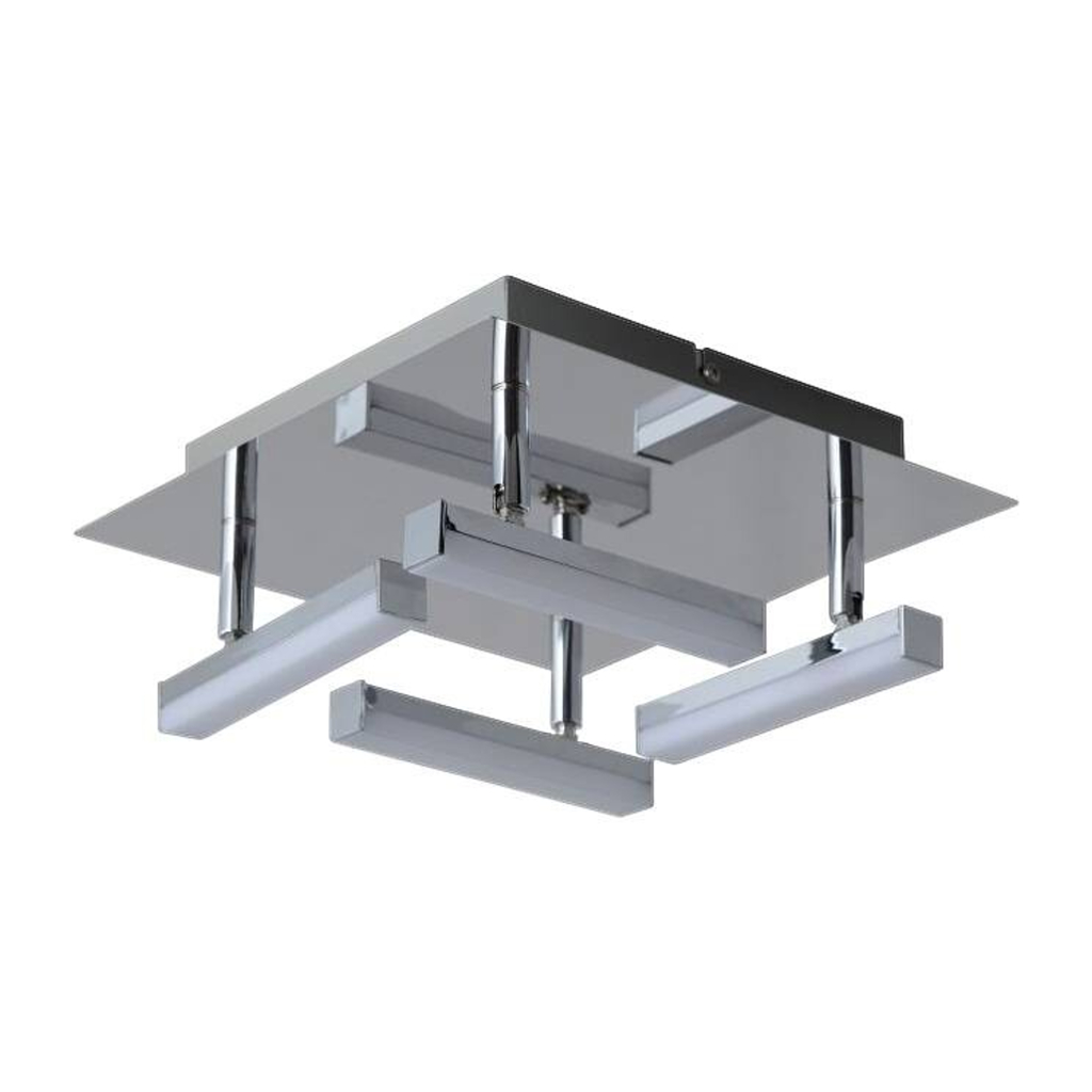 Näve Leuchten LED Deckenleuchte NV1228542 Chrom Metall Acryl B/H/T: ca. 25x11x25 cm null 4 Brennstellen
