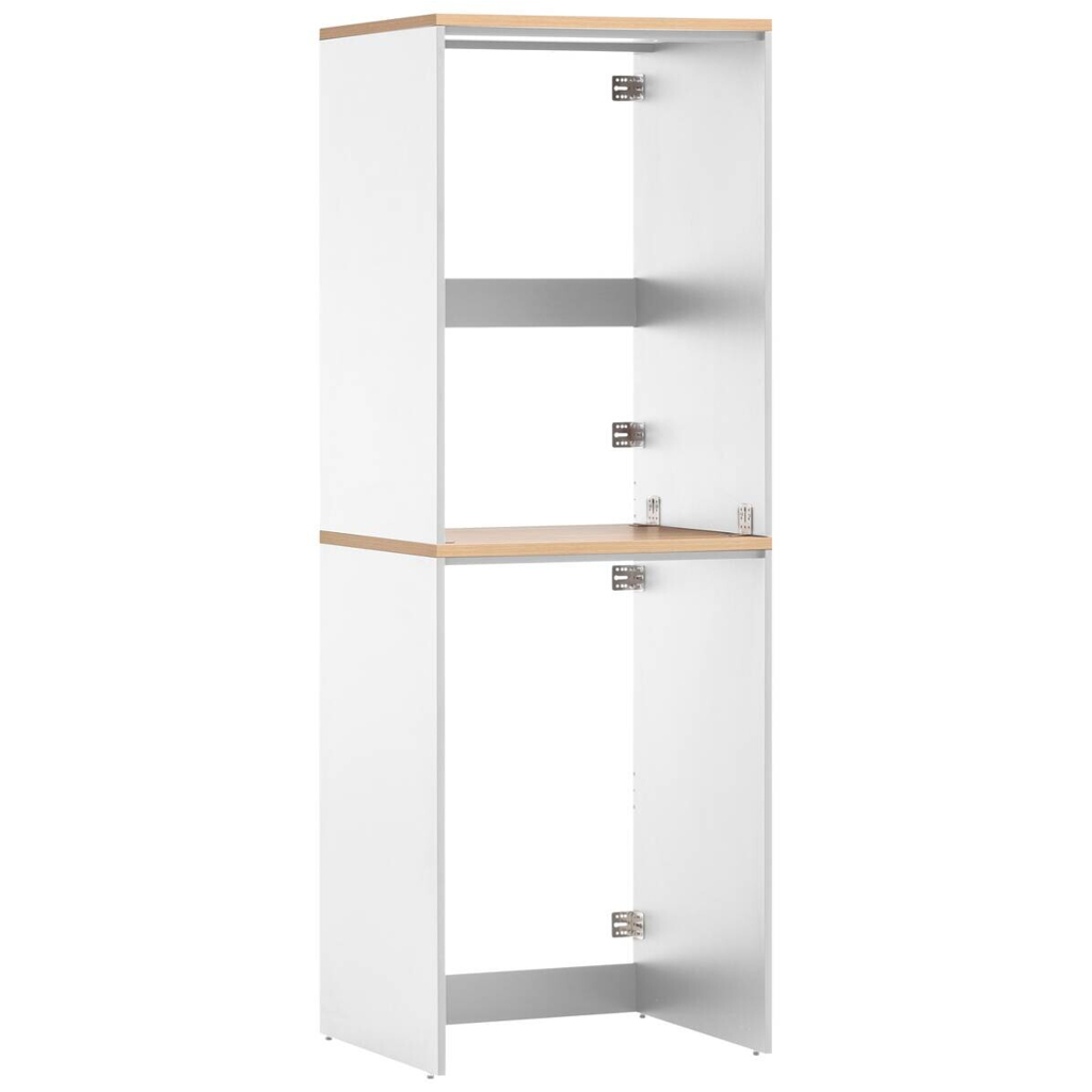 Unterschrank Solea weiß matt Eiche hell Nachbildung B/H/T: ca. 67,1x190,7x60 cm