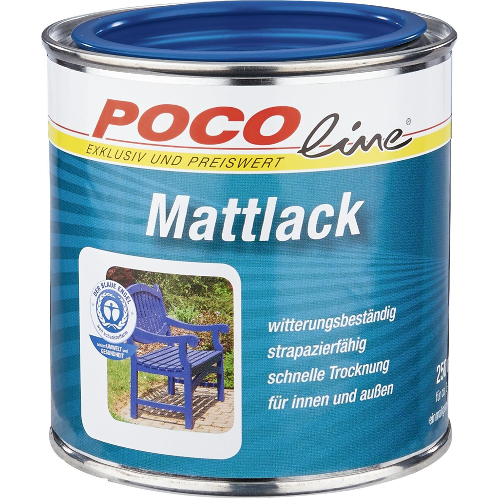 POCOline Acyl Buntlack enzianblau seidenmatt ca. 0,25 l