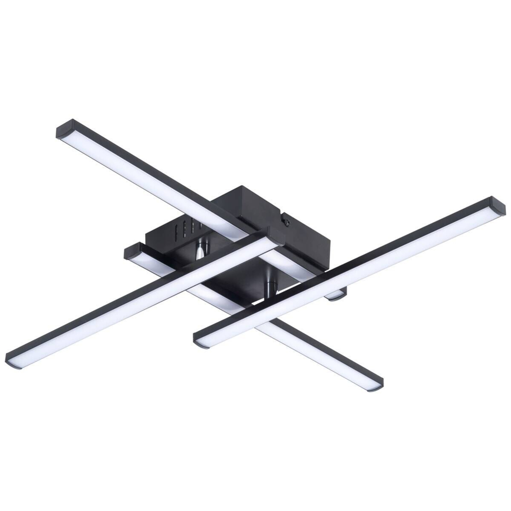 POCOline LED-Deckenleuchte Cleo IV schwarz Kunststoff B/H/L: ca. 51x6x51 cm