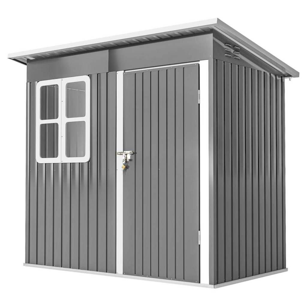 Outsunny Gartenhaus dunkelgrau B/H/L: ca. 133x190x211 cm