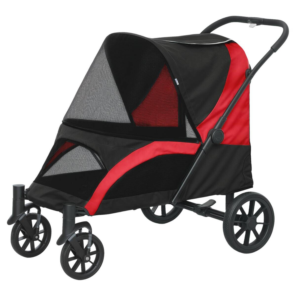 PawHut Hundewagen schwarz Polyester B/H/L: ca. 67x100x124 cm