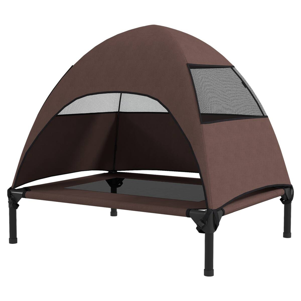 PawHut Hundeliege kaffee Stahl B/H/L: ca. 61x71x76 cm