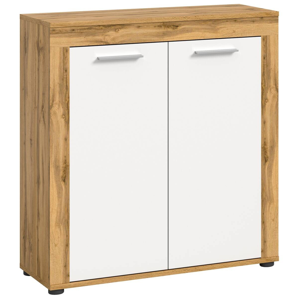 Highboard Jam Eiche Wotan Nachbildung weiß B/H/T: ca. 80x88x35 cm