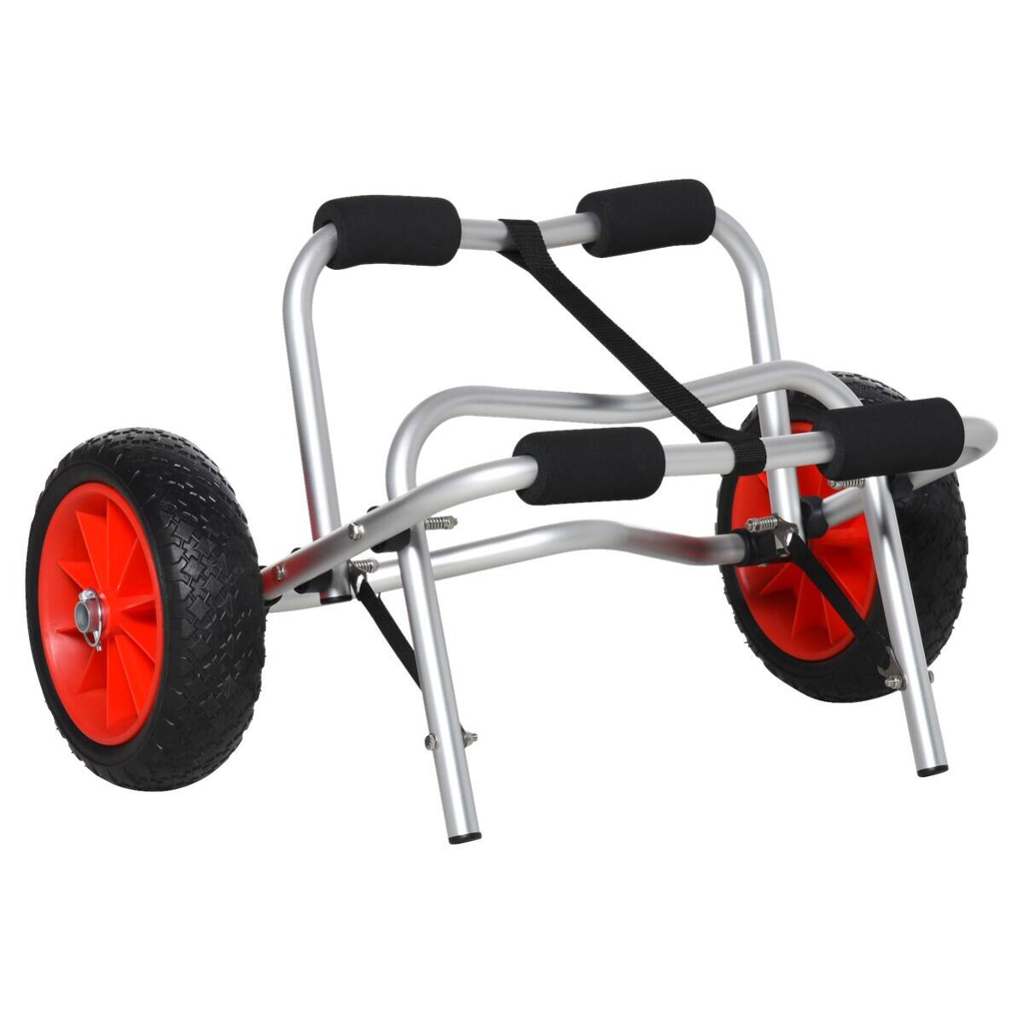 HOMCOM Kanuwagen silber Kunststoff B/H/L: ca. 44x5x68 cm