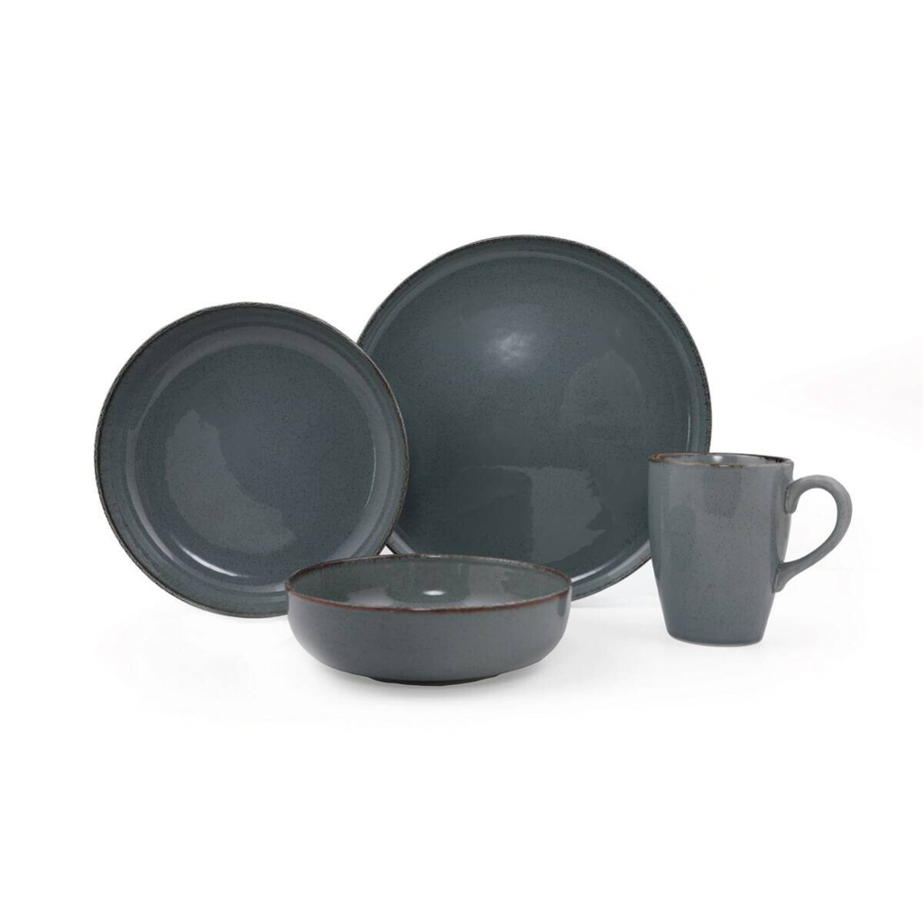 HermiaConcept Tafelservice Nemesis grau Porzellan 16 tlg.