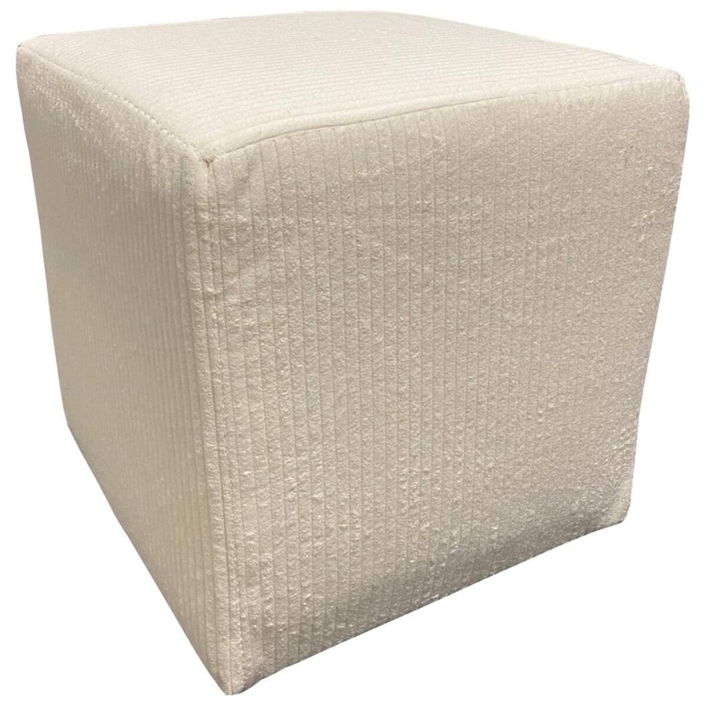 Hocker Tok Lagos weiß schwarz Kunststoff Styropor Schaumstoff Kord B/H/T: ca. 45x42x45 cm
