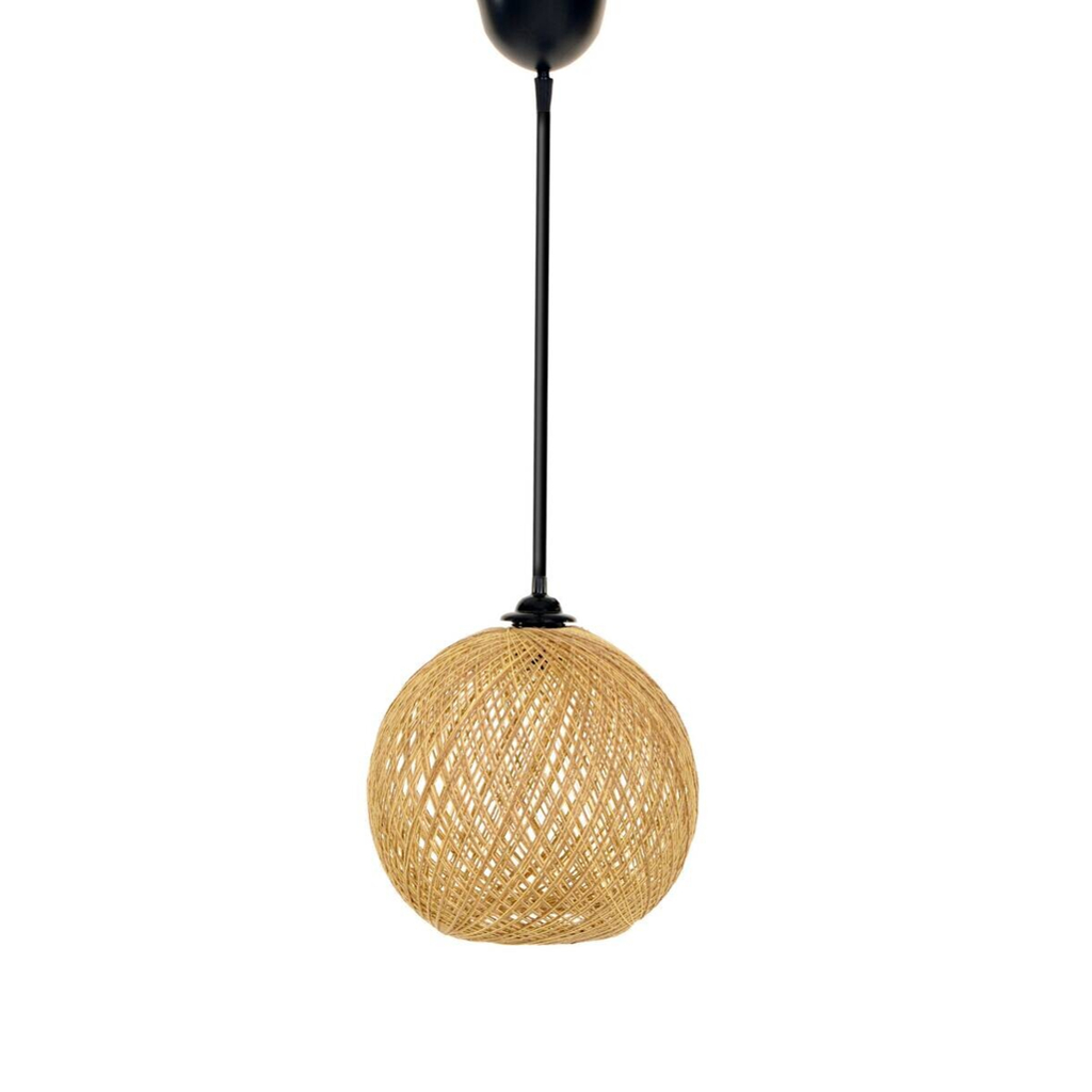 Opviq Pendelleuchte braun gelb B/H/T/L/D: ca. 24x55x24x24x24 cm E27 1 Brennstellen