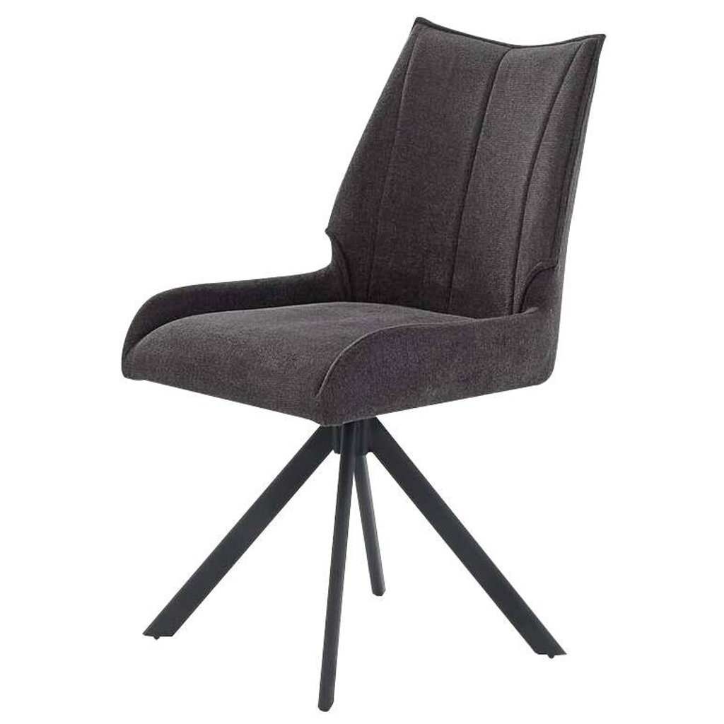 Stuhl  anthrazit Webstoff B/H/T: ca. 51x91x59 cm