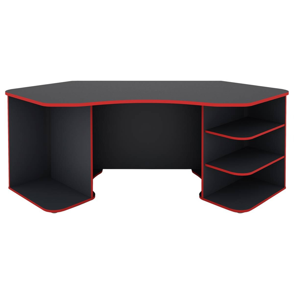 Schreibtisch THANATOS anthrazit rot B/H/T: ca. 198x76x85 cm