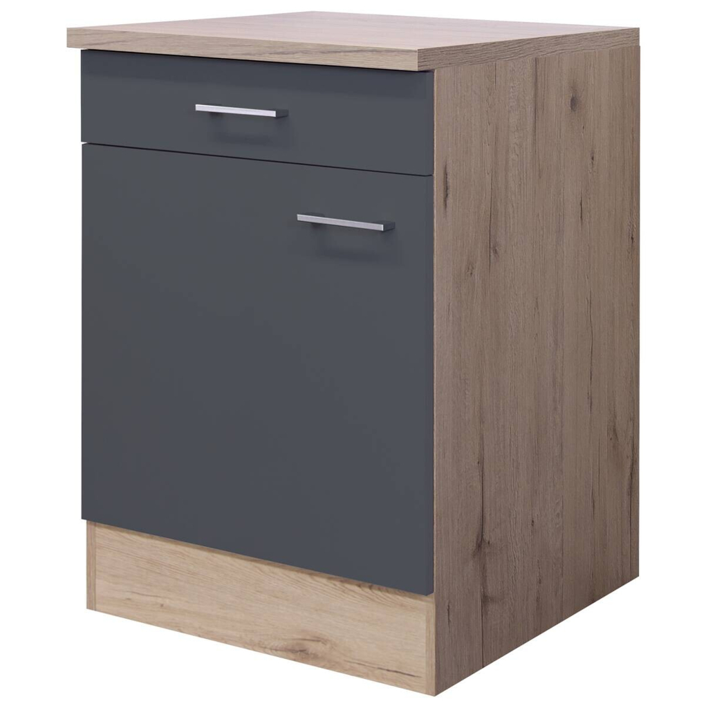 Unterschrank Morena grau matt B/H/T: ca. 60x85x60 cm