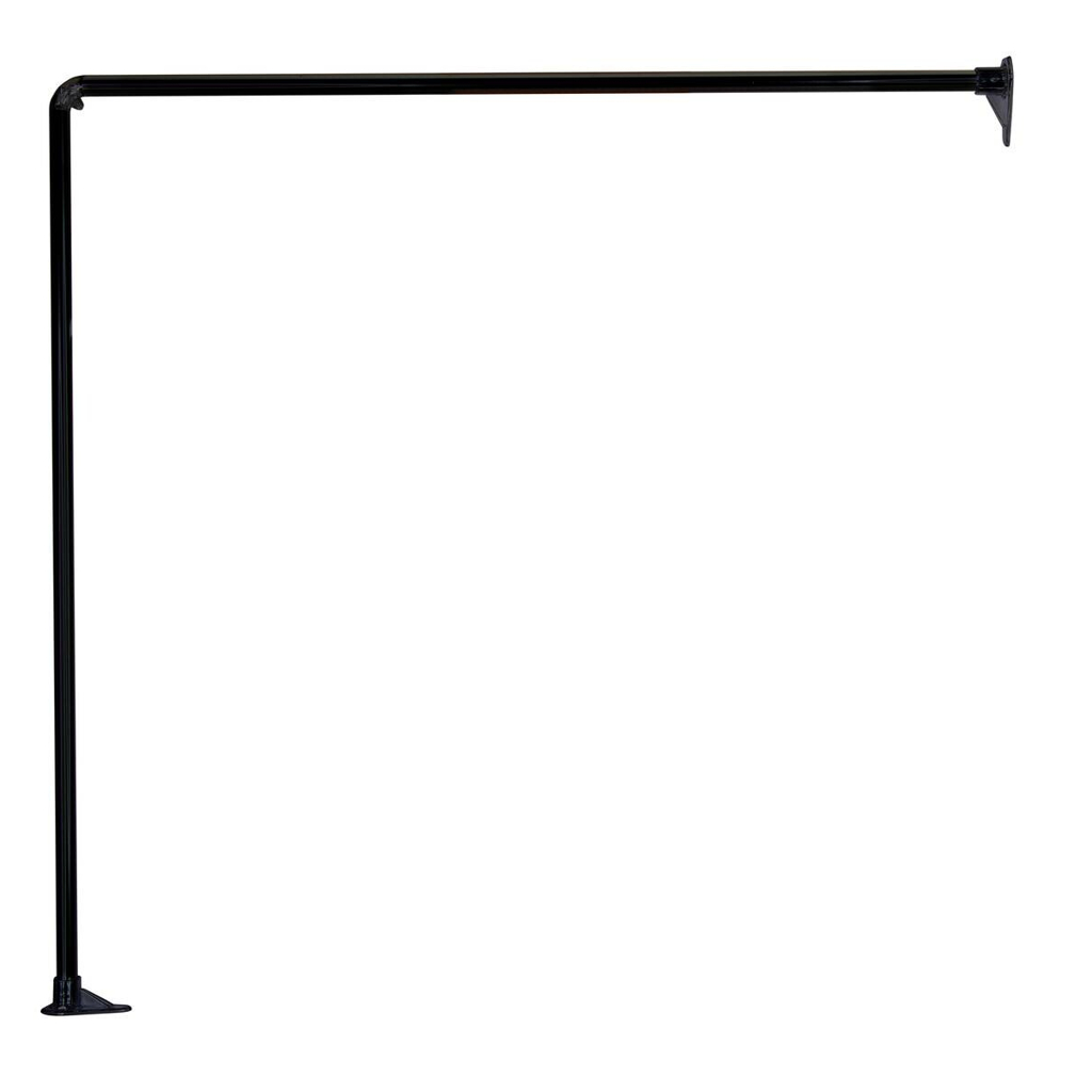 Duschstange schwarz Aluminium