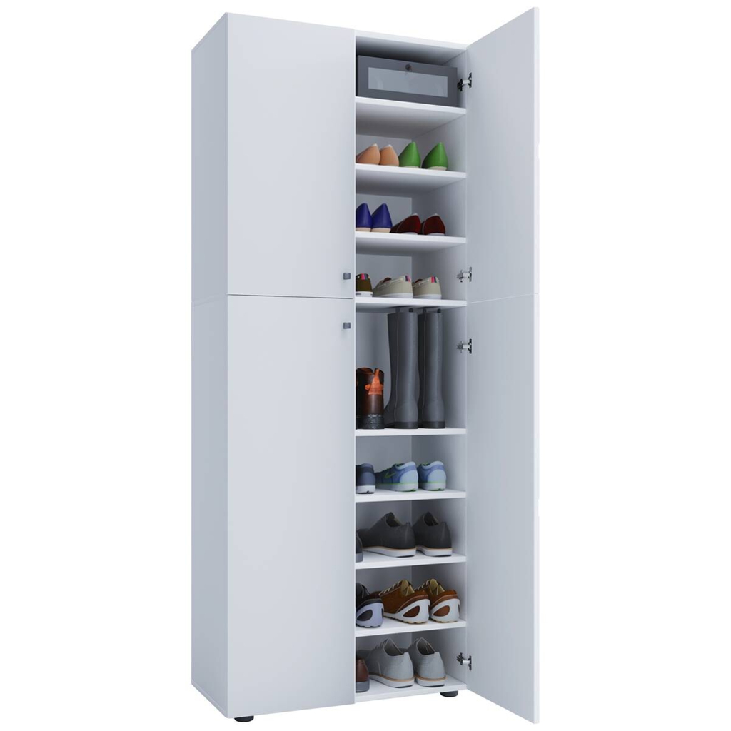 Schuhschrank Lona XXL weiß B/H/T: ca. 70x182x39 cm
