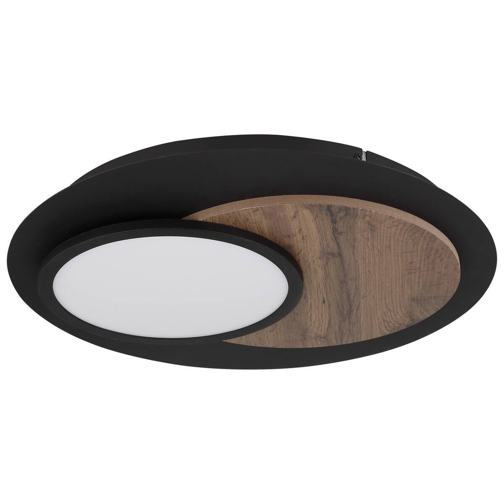 GLOBO Deckenleuchte mattschwarz Opal MDF Metall H/D: ca. 5,6x48 cm 1 Brennstellen