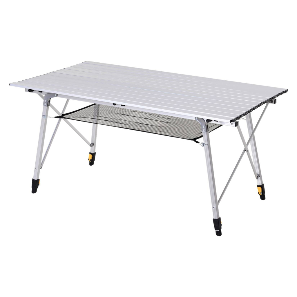 Outsunny Picknicktisch silber Aluminium B/H/L: ca. 70x73x120 cm