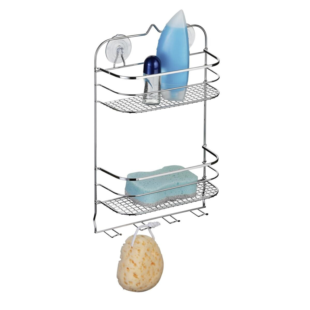 Badregal silber Eisen B/H/L: ca. 29,5x46x11 cm