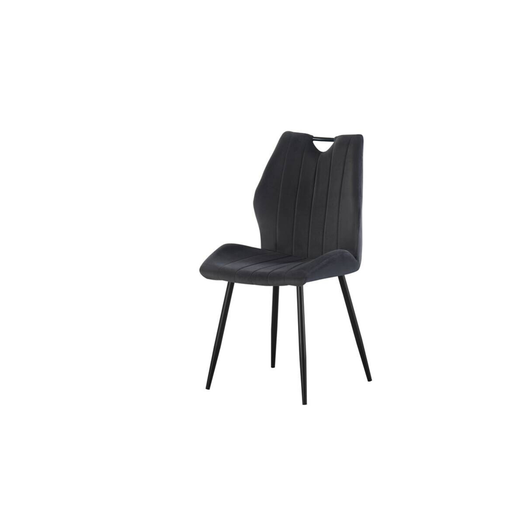 Stuhl CHRISTIN, 2er Set anthrazit Samt B/H/T: ca. 52x75x58 cm