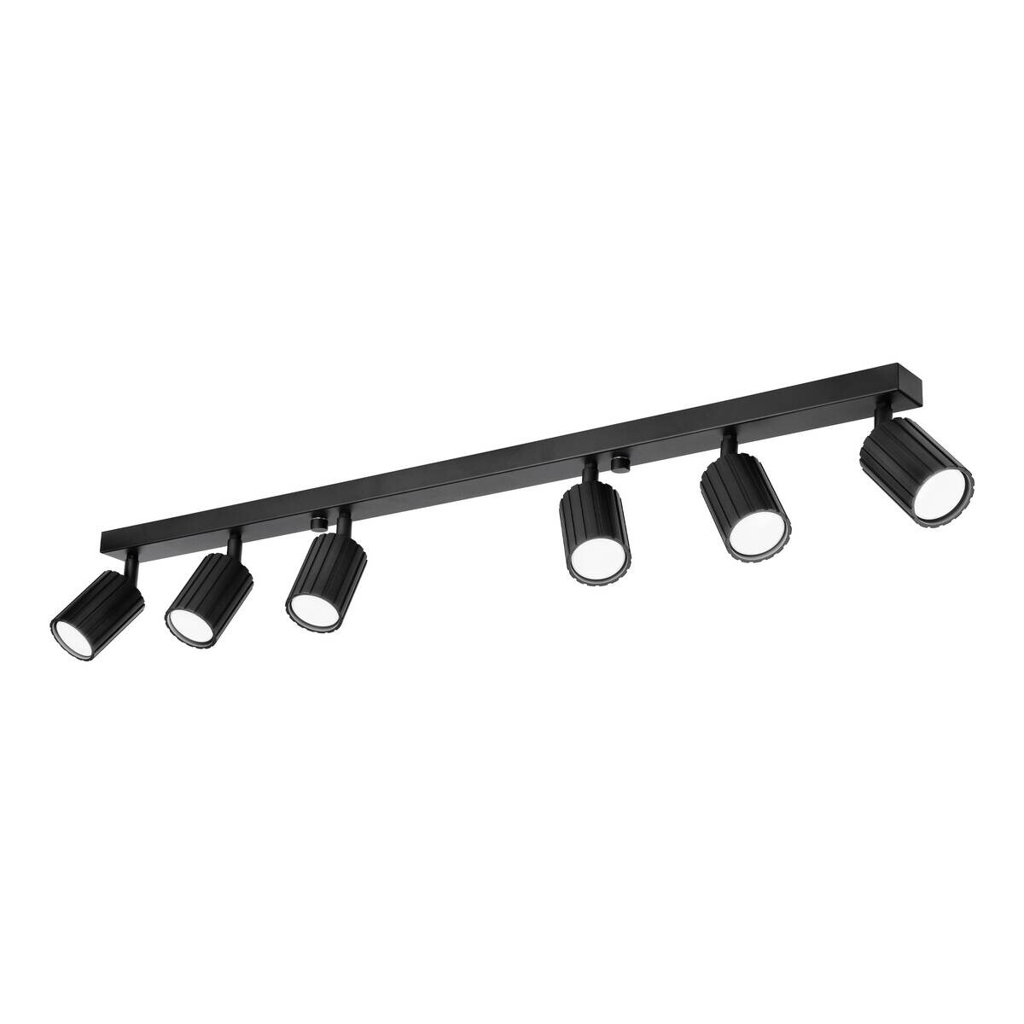Lamkur Strahler Prisma schwarz Stahl B/H/L: ca. 6,5x16,5x117 cm 6 Brennstellen
