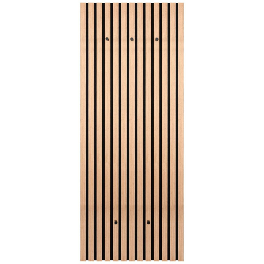 Wandgarderobe Grace Eiche Artisan Nachbildung schwarz B/H/T: ca. 50x125x7 cm