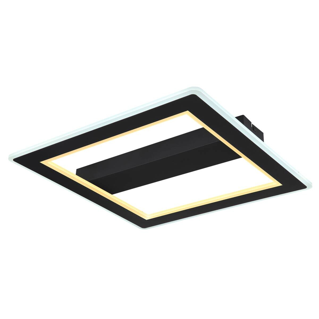 GLOBO LED-Deckenleuchte schwarz Metall B/H/T: ca. 45x5x45 cm
