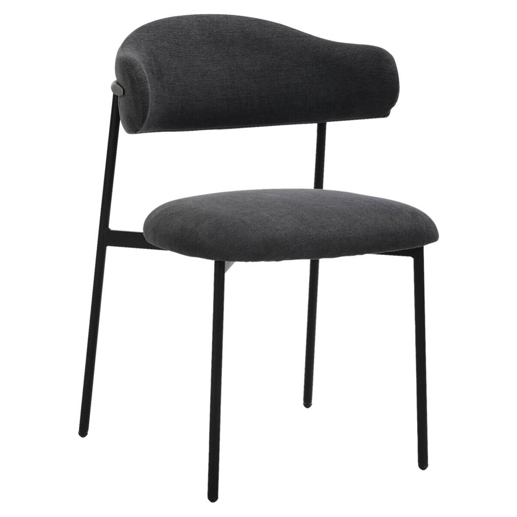 Stuhl JERSEY 2er-Set. dunkelgrau Webstoff B/H/T: ca. 58x78x54,5 cm