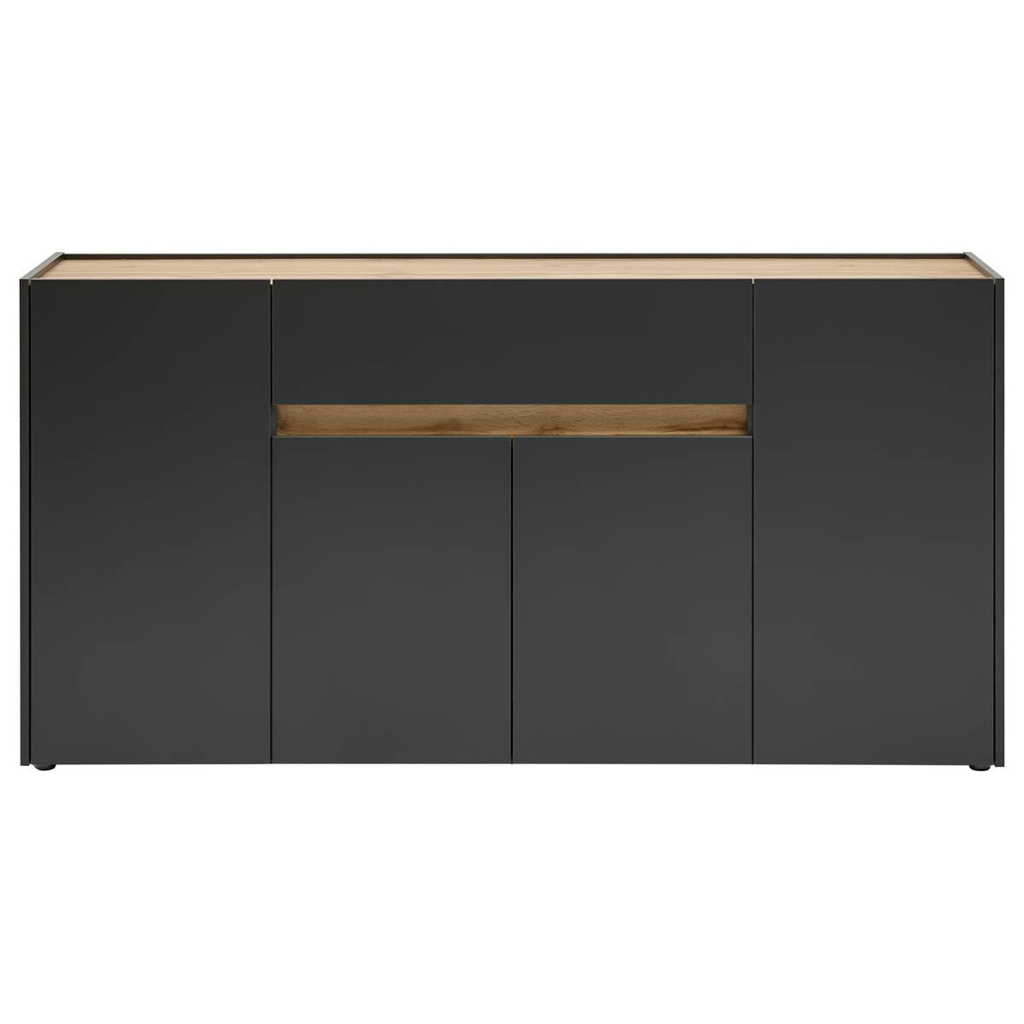 Sideboard City Eiche Wotan Nachbildung anthrazit B/H/T: ca. 170x84x40 cm