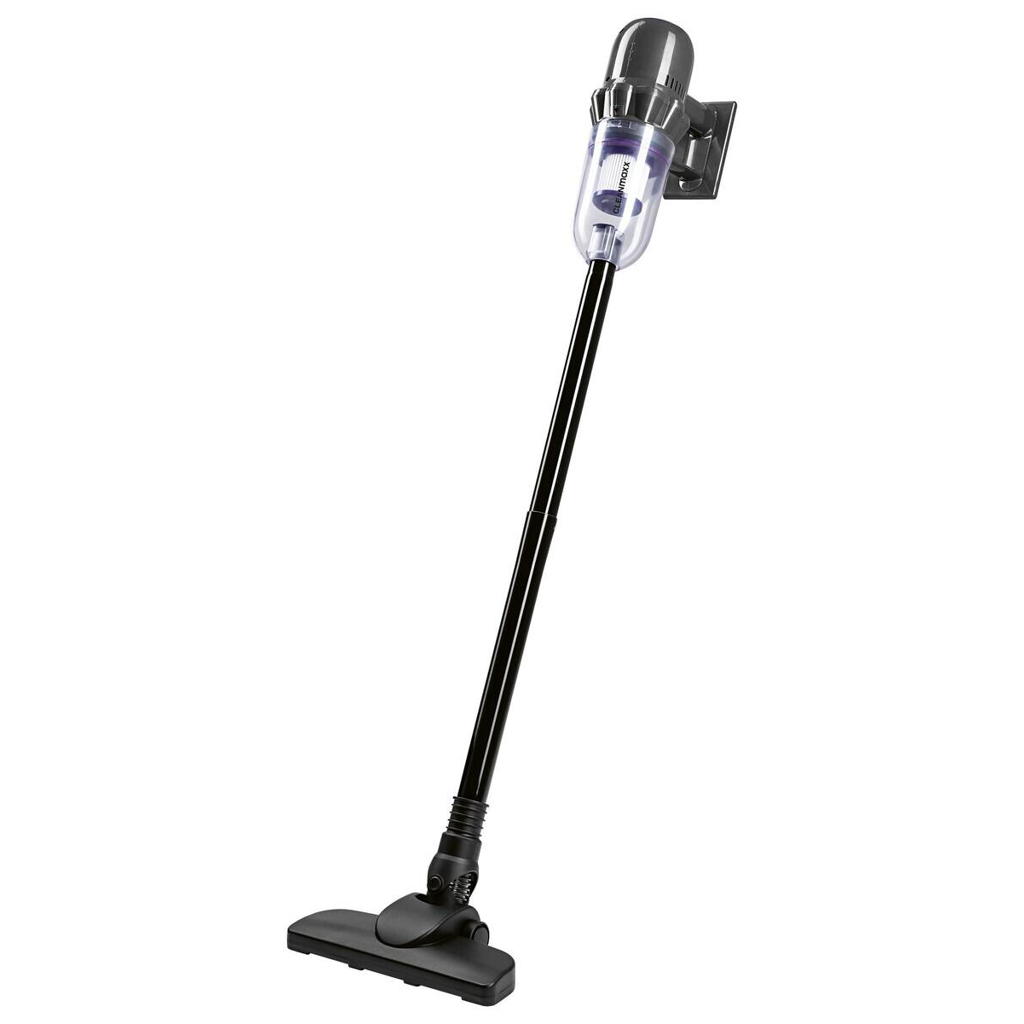 CLEANmaxx Akku-Hand-&amp;-Bodenstaubsauger grau lila B/H/L: ca. 17,5x24,5x36 cm